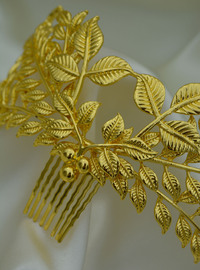Goldfarbenes Blatt Haarband Gold