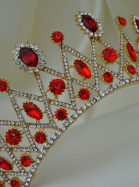 Bridal Tiara Red