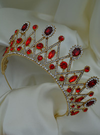 Bridal Tiara Red