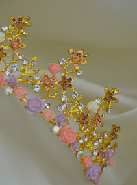 Hochzeit Braut Krone Goldfarben
