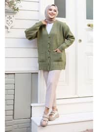 Green - Knit Cardigan