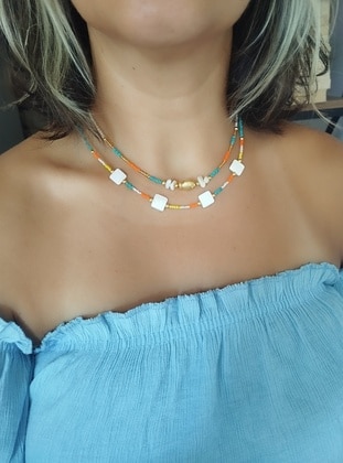 Multi Color - Necklace - Amabel Jewelerys