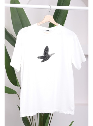 White - T-Shirt - İmaj Butik