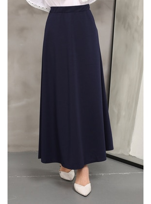 Navy Blue - Unlined - Skirt - İmaj Butik