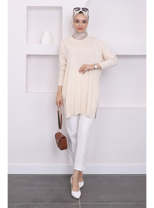 Stone Color - Knit Tunics - İmaj Butik