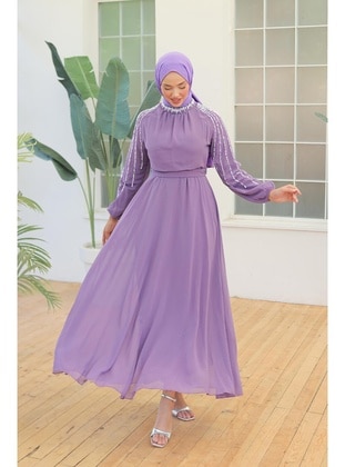 Lilac - Modest Evening Dress - Hakimoda