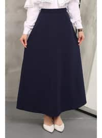 Navy Blue - Unlined - Skirt