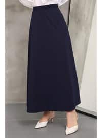 Navy Blue - Unlined - Skirt