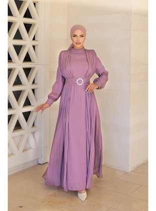 Lilac - Modest Evening Dress - Hakimoda