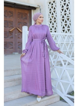 Lilac - Modest Evening Dress - Hakimoda