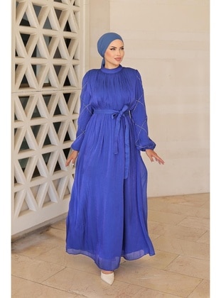 Saxe Blue - Modest Evening Dress - Hakimoda