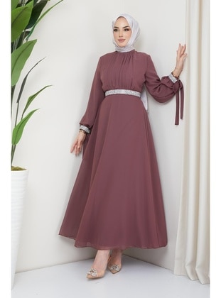 Dusty Rose - Modest Evening Dress - Hakimoda