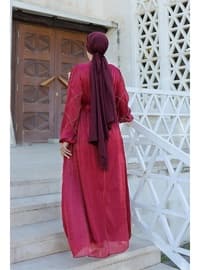 Burgundy - Modest Evening Dress