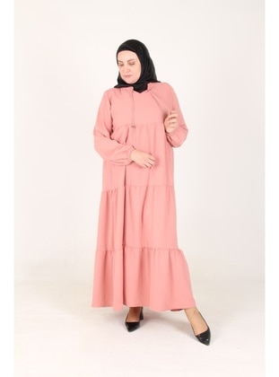 Peach - Plus Size Dress - GELİNCE