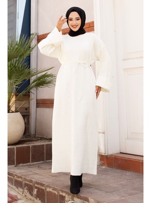 Ecru - 600gr - Modest Dress - Tesettür Dünyası