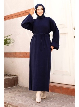 Navy Blue - 600gr - Modest Dress - Tesettür Dünyası