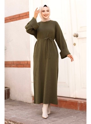 Green - 600gr - Modest Dress - Tesettür Dünyası