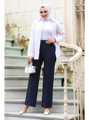 Navy Blue - Pants - Tesettür Dünyası