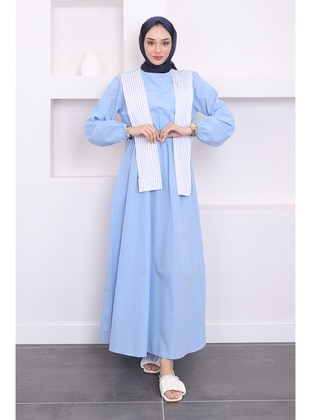 Icy Blue - Unlined - Modest Dress - İmaj Butik