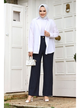 Navy Blue - Pants - Tesettür Dünyası