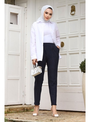 Navy Blue - Pants - Tesettür Dünyası