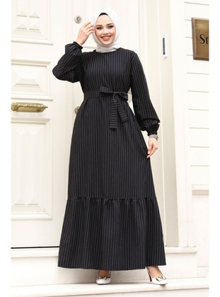 Black - Plus Size Dress - Tesettür Dünyası