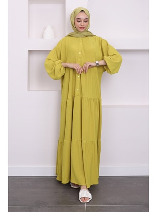 Black - Unlined - Modest Dress - İmaj Butik