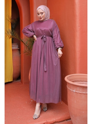 Dusty Rose - Fully Lined - Modest Dress - İmaj Butik