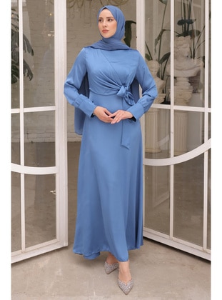 Indigo - Unlined - Modest Evening Dress - İmaj Butik