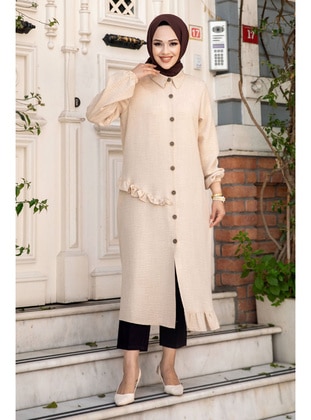 Beige - Tunic - Tesettür Dünyası