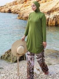 Green - Printed - Burkini