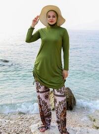 Green - Printed - Burkini