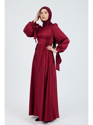 Burgundy - Evening Dresses - Olcay