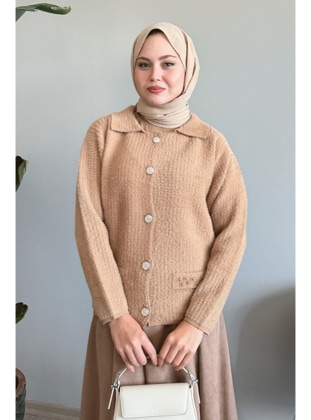 Camel - Knit Cardigan - InStyle