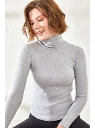 Grey - Polo neck - Tank - Maymara