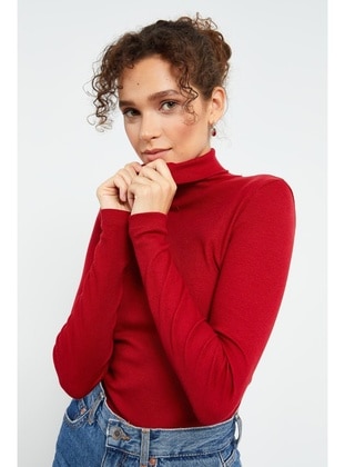 Red - Polo neck - Tank - Maymara