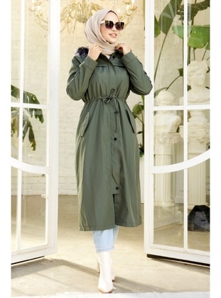 Khaki - Coat - Bestenur