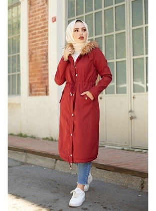 Maroon - Coat - Bestenur