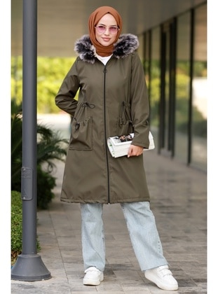 Khaki - Puffer Jackets - Bestenur