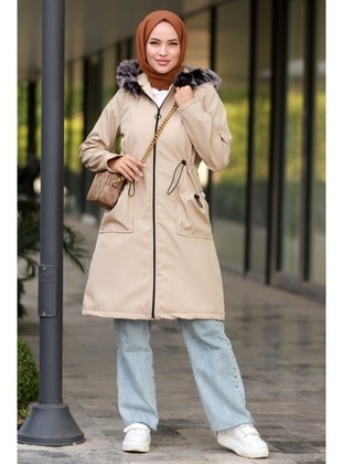 Stone Color - Puffer Jackets - Bestenur