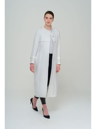 Ecru - Trench Coat - Olcay