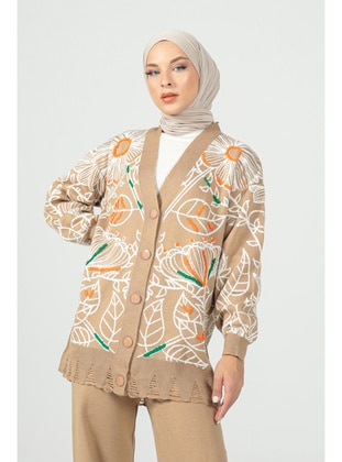 Women's Cardigan Shepherd Stıtched Suıt Vıolet