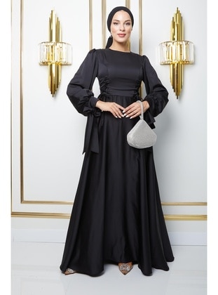 Black - Evening Dresses - Olcay