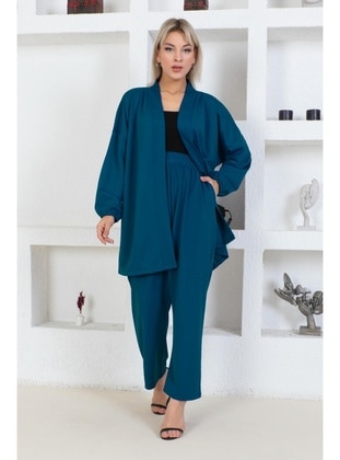 Green - Plus Size Suit - Maymara