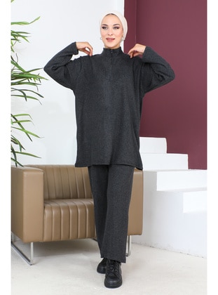 Anthracite - Plus Size Suit - Maymara