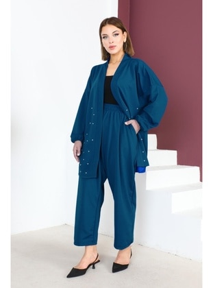 Green - Plus Size Suit - Maymara