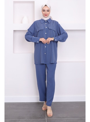 Indigo - Unlined - Suit - İmaj Butik