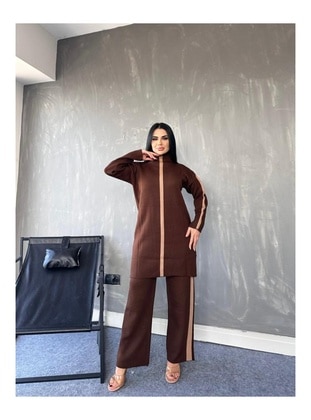 Brown - Knit Suits - Maymara