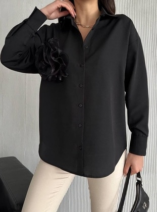 Black - Blouses - Maymara