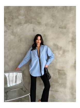 Blue - Blouses - Maymara